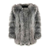 Faux Leather Winter Multi-Color lmitation Fox Fur Coat Women Casual Fashion Warm OutdoorsCoats