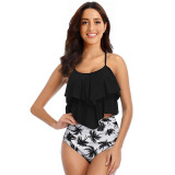 Women's Frilled-Edge Two-Piece Swimsuit Trendy andFashionable Bikini-Style Bandeau Swimsuit