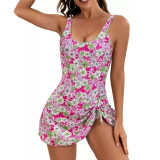 Multi-Color One-Piece Printed Swimsuit Sexy BacklessFashionable All-in-One Swimsuit