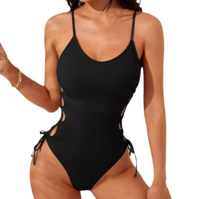 Women's One-Piece Swimsuit Open Design Bikini BandeauSwimsuit Fashionable and Sexy Strappy Swimsuit