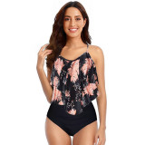 Women's Frilled-Edge Two-Piece Swimsuit Trendy andFashionable Bikini-Style Bandeau Swimsuit