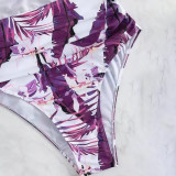 Sexy Cut-out Design High-Waist Beach-Wear Women'sSwimsuit Neck-Wrap Style Strapless Bikini one-PieceSwimsuit