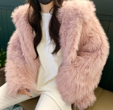 Loose and lazy style fox fur winter coat women's casual, fashionable and warm outdoor coat