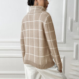 Woven shirts, base layer tops, sweaters color-blocked high-neck sweaters loose and casual sweaters