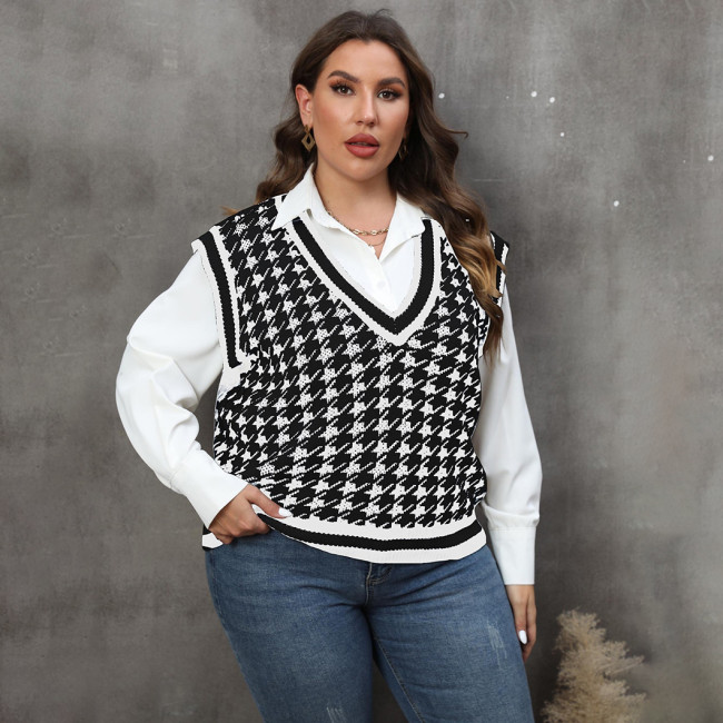 Striped contrast-color patchwork sweater casual and fashionable sweater peacock pattern pullover sweater