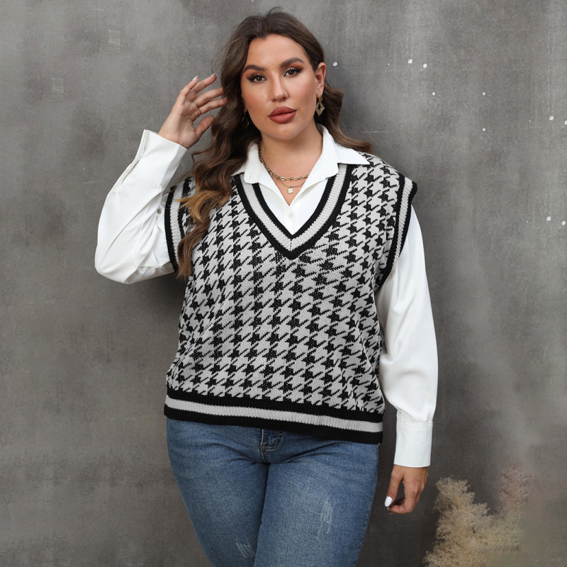 Striped contrast-color patchwork sweater casual and fashionable sweater peacock pattern pullover sweater