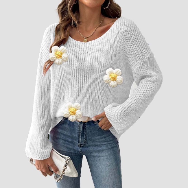 Turtleneck sweater casual and fashionable sweater single-shoulder, frilly sleeve sweater