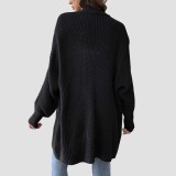 Simple and loose sweater casual and fashionable sweater pearl beaded cardigan sweater