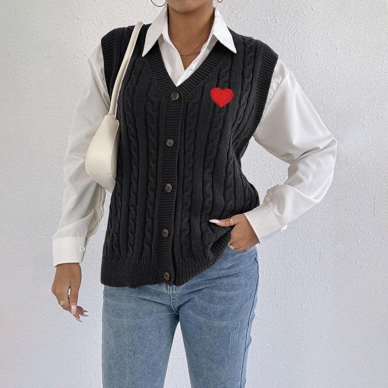 Outerwear with a cardigan knitted sweater casual and fashionable sweater three-dimensional flower-embroidered jacket-style sweater