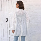 Winter and autumn thick cardigan sweater casual and fashionable sweater loose and lazy wind-blown knitted sweater