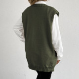 Winter and autumn pullovers and sweaters casual and fashionable sweaters pearl-buttoned loose cardigan sweaters