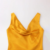 Sexy backless evening dress fitted and hip-hugging sleeveless dress elegant and sophisticated long dress