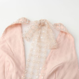 Sexy deep V neck bead-dotted dress figure-hugging backless dress fashionable and sexy nightclub sequined dress