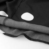 Fashionable polka dot plunging dress figure-hugging backless dress autumn high-end sexy dress