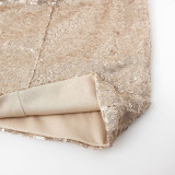 Sexy sequined plunging top dress figure-hugging backless party dress party hourglass-shaped dress