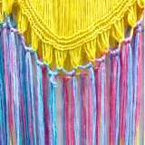 Hand-hooked tie-dye fringed cover-ups randomly gradient halter-neck bikini-style long cover-ups fashionable and sexy beach vacation cover-ups