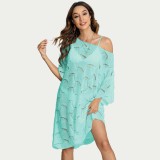 Sexy V-neck sheer cover-ups woven bikini cover-ups stylish fitted beach cover-ups