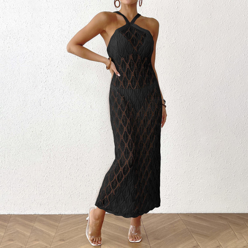 Sexy backless sheer cover-ups leaf patterned frilled bandeau cover-ups fashionable and sexy beach resort cover-ups