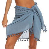 One-piece irregular cover-ups multi-functional shawl-embroidered cape cover-ups fashionable and sexy beach resort cover-ups