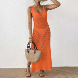 Sexy sheer woven cover-ups backless long-sleeved cover-ups fashionable beach resort bikini cover-ups