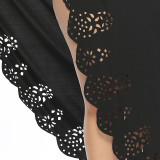 Big size irregular bandeau cover-ups sexy embroidered and openwork cover-ups fashionable beach resort bikini cover-ups