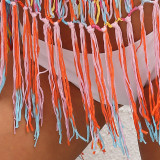 Sexy see-through hand-hooked cover-ups fashionable fringed patchwork cover-ups beach bikini vacation cover-ups