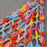 Sexy see-through hand-hooked cover-ups fashionable fringed patchwork cover-ups beach bikini vacation cover-ups