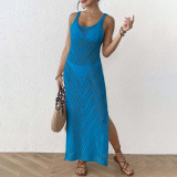 Sexy sheer woven cover-ups backless long-sleeved cover-ups fashionable beach resort bikini cover-ups