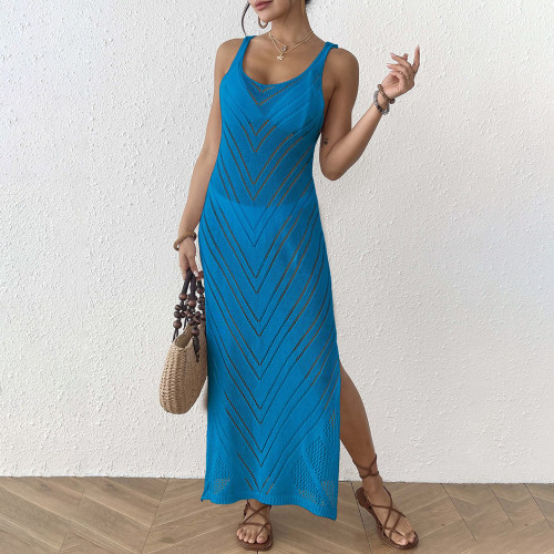 Sexy sheer woven cover-ups backless long-sleeved cover-ups fashionable beach resort bikini cover-ups