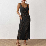 Sexy sheer woven cover-ups backless long-sleeved cover-ups fashionable beach resort bikini cover-ups