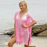 Open-weave strap woven cover-ups fashionable multi-color sexy cover-ups fashionable beach vacation cover-ups