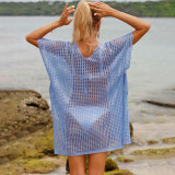 Open-weave strap woven cover-ups fashionable multi-color sexy cover-ups fashionable beach vacation cover-ups