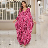 Big size V-neck patterned turtleneck cover-ups multi-color loose mid-layer knitted cover-ups fashionable beach vacation cover-ups