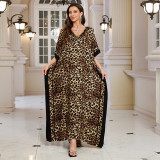 Big size V-neck patterned turtleneck cover-ups multi-color loose mid-layer knitted cover-ups fashionable beach vacation cover-ups