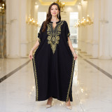 Big size beach print cover-ups multi-color long robe sun protection cover-ups seaside vacation long cover-ups