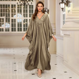 Big size beach woven glamorous cover-ups multi-color long robe-style cover-ups seaside vacation long cover-ups