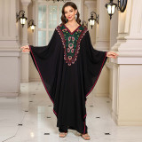 Fashionable loose-fitting beach cover-ups multi-color printed beach cover-ups vacation robe-style dress cover-ups