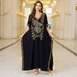 Fashionable loose-fitting beach cover-ups multi-color printed beach cover-ups vacation robe-style dress cover-ups