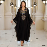 Fashionable loose-fitting beach cover-ups multi-color printed beach cover-ups vacation robe-style dress cover-ups