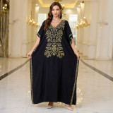 Fashionable loose-fitting beach cover-ups multi-color printed beach cover-ups vacation robe-style dress cover-ups