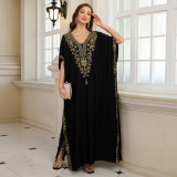 Fashionable loose-fitting beach cover-ups multi-color printed beach cover-ups vacation robe-style dress cover-ups