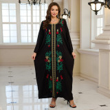 Fashionable loose beach cover-ups sun-protective flower-embroidered cover-ups long beach vacation cover-ups