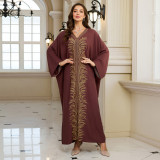 Fashionable loose beach cover-ups sun-protective printed cover-ups, long beach vacation cover-ups