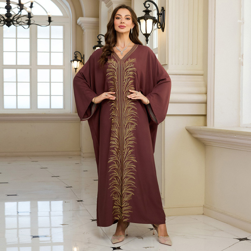 Fashionable loose beach cover-ups sun-protective printed cover-ups, long beach vacation cover-ups