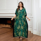 Fashionable loose beach cover-ups sun-protective printed cover-ups long beach vacation cover-ups