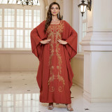 Fashionable loose-fitting beach cover-ups positioning print cover-ups long-style seaside vacation cover-ups