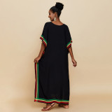 Fashionable loose-fitting beach cover-ups framed padded cover-ups long beach vacation cover-ups