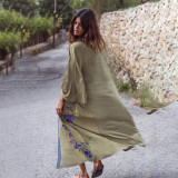 Fashionable loose-fitting beach cover-ups multi-color printed beach cover-ups vacation robe-style dress cover-ups