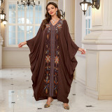 Fashionable loose-fitting beach cover-ups positioning print cover-ups long-style seaside vacation cover-ups