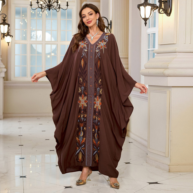 Fashionable loose-fitting beach cover-ups positioning print cover-ups long-style seaside vacation cover-ups